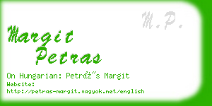 margit petras business card